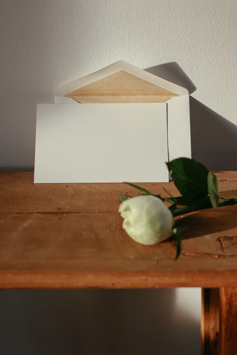 A Blank White Paper on the Table